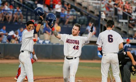 University of arizona baseball - Apr 23, 2022 · Roster. TUCSON, Ariz. — The Arizona Wildcats (27-13, 12-8) rallies fell short as the Arizona State Sun Devils (20-20, 9-8) took an 8-5 game two victory to even the series on Saturday night. Right fielder Tanner O'Tremba led the Wildcats on offense, putting together a 4-for-5 performance that included two runs, a double, and a solo home run in ... 